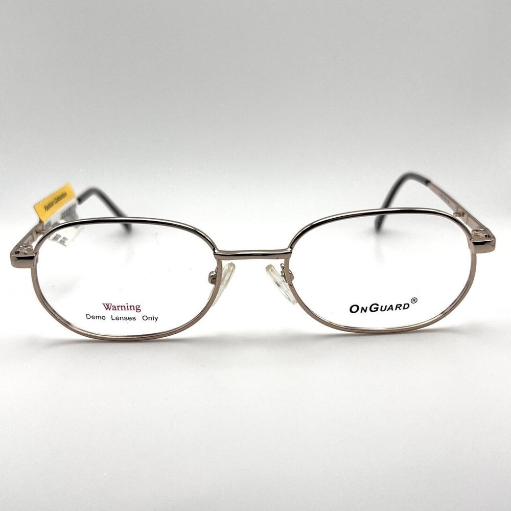 OnGuard OG-085 GLD Safety Z87-2 Full Eyeglass Frame Round Metal Gold 52-19-140
